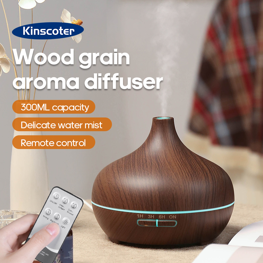 Smart Home Fragrance Diffuser - KINSCOTER Wood Grain Aromatherapy Diffuser 300ml