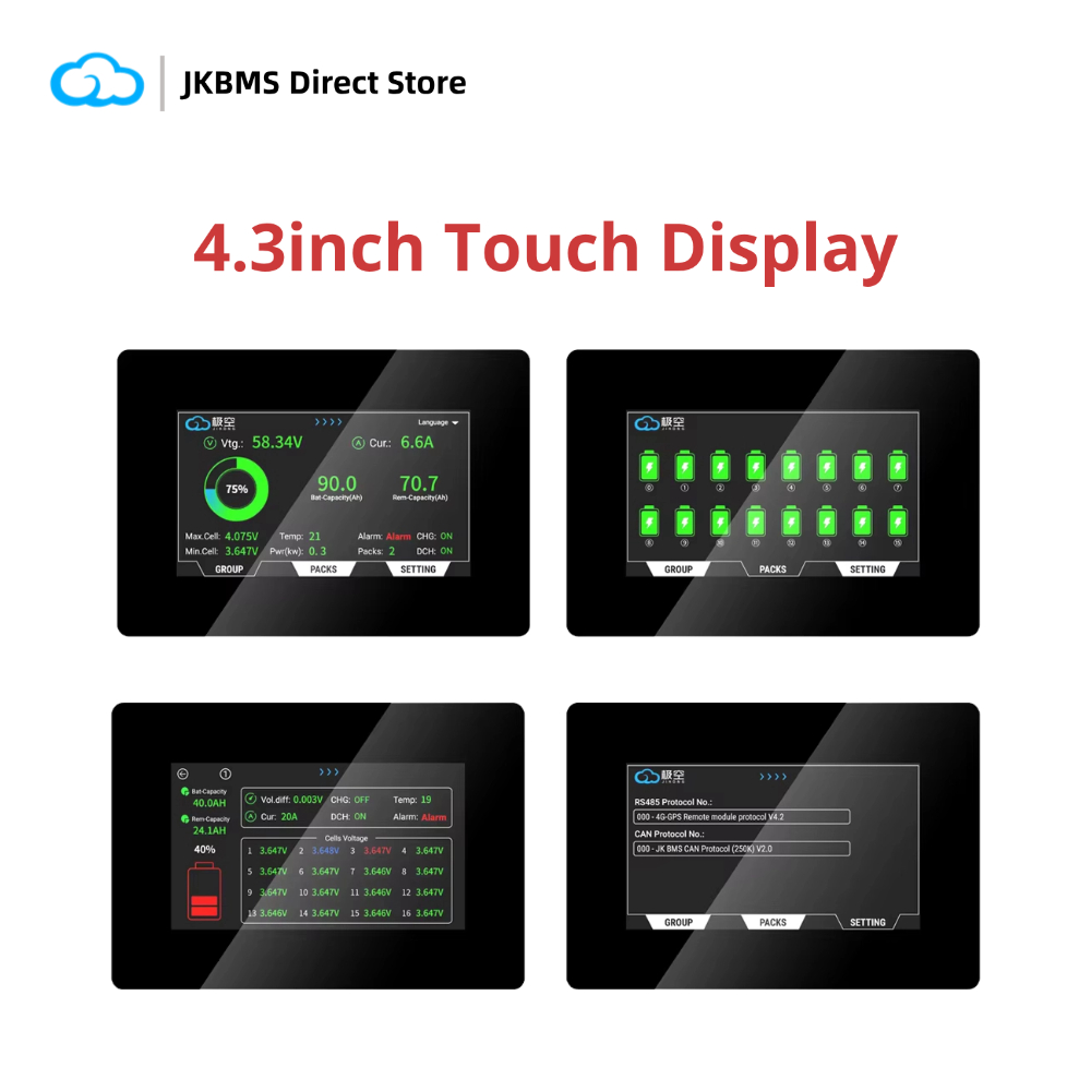 Smart Energy Monitor - JIKONG V19 Display JKBMS 3.2 Inch