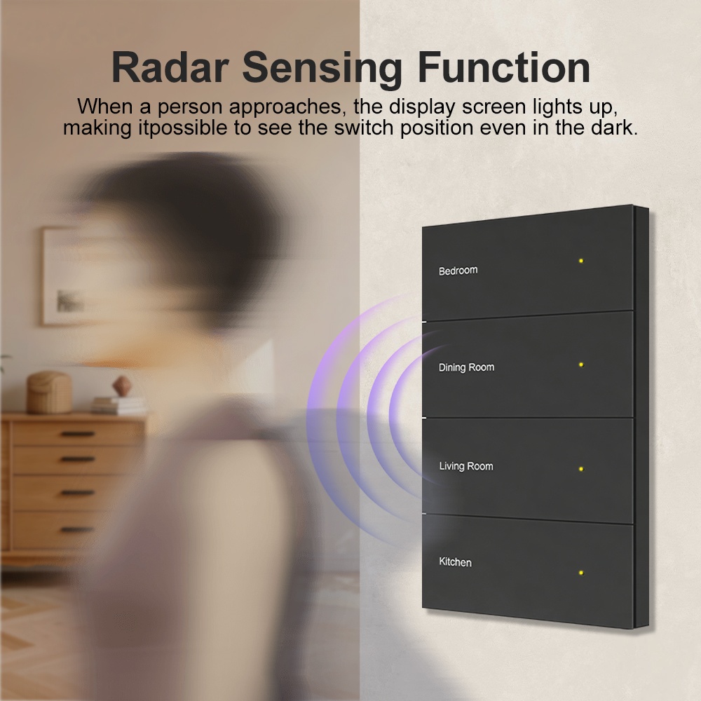 Manhot DIY Name Switch Zigbee  - Smart Home Lighting Control recension och pris
