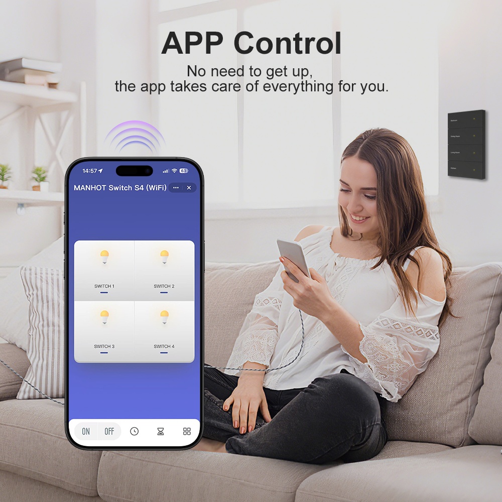 Manhot DIY Name Switch Zigbee  - Smart Home Lighting Control recension och pris