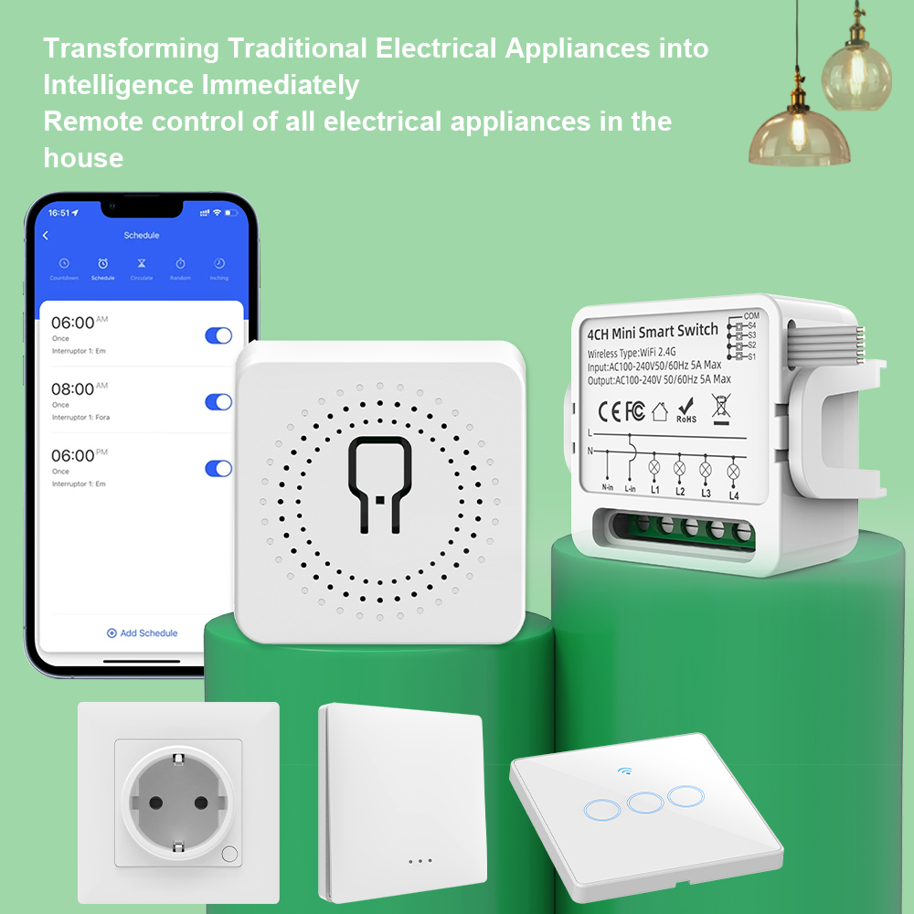 Tuya WiFi Smart Switch 1/2/3/4 - Smart Home Lighting Control recension och pris
