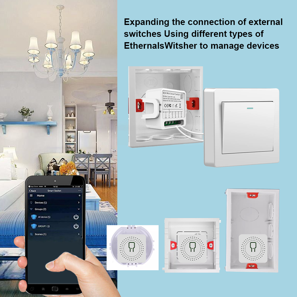 Tuya WiFi Smart Switch 1/2/3/4 - Smart Home Lighting Control recension och pris