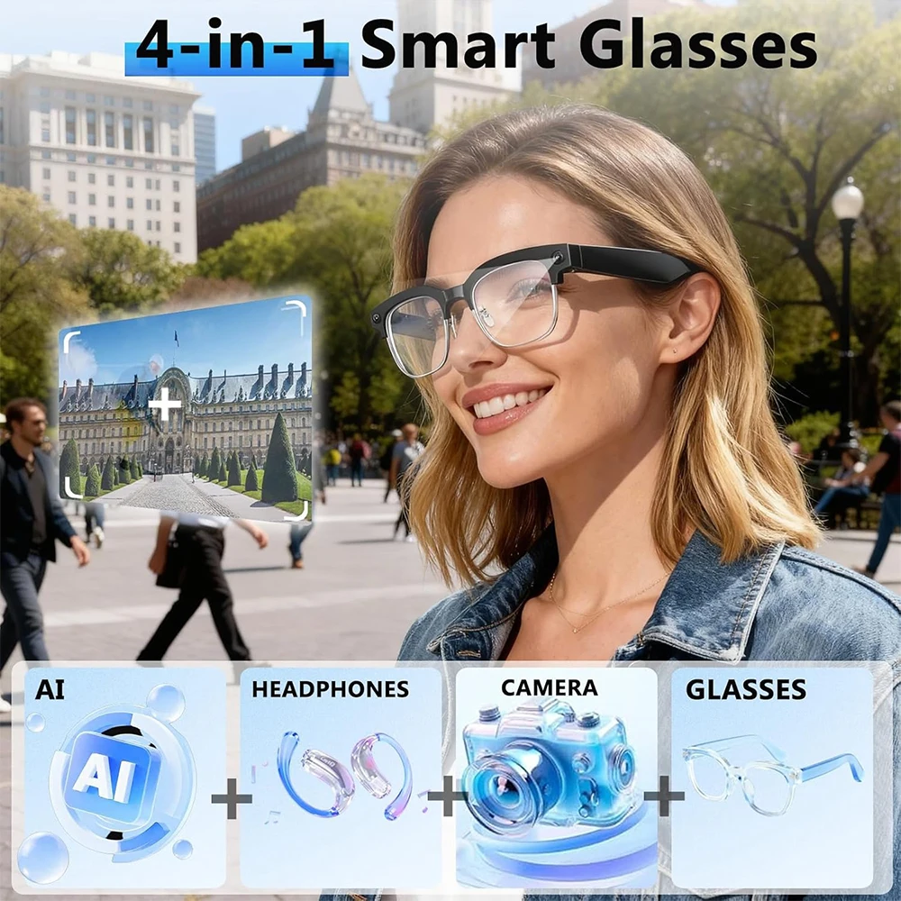 4K Smart AI Glasses 8MP Camera - Smart Home Ai recension och pris