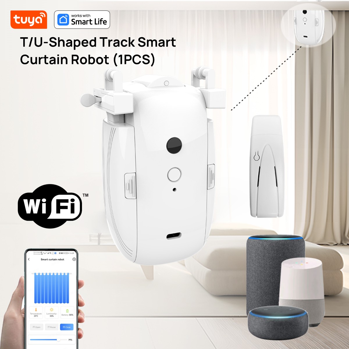 Tuya Smart WiFi Curtain Robot  - Smart Home Gira recension och pris