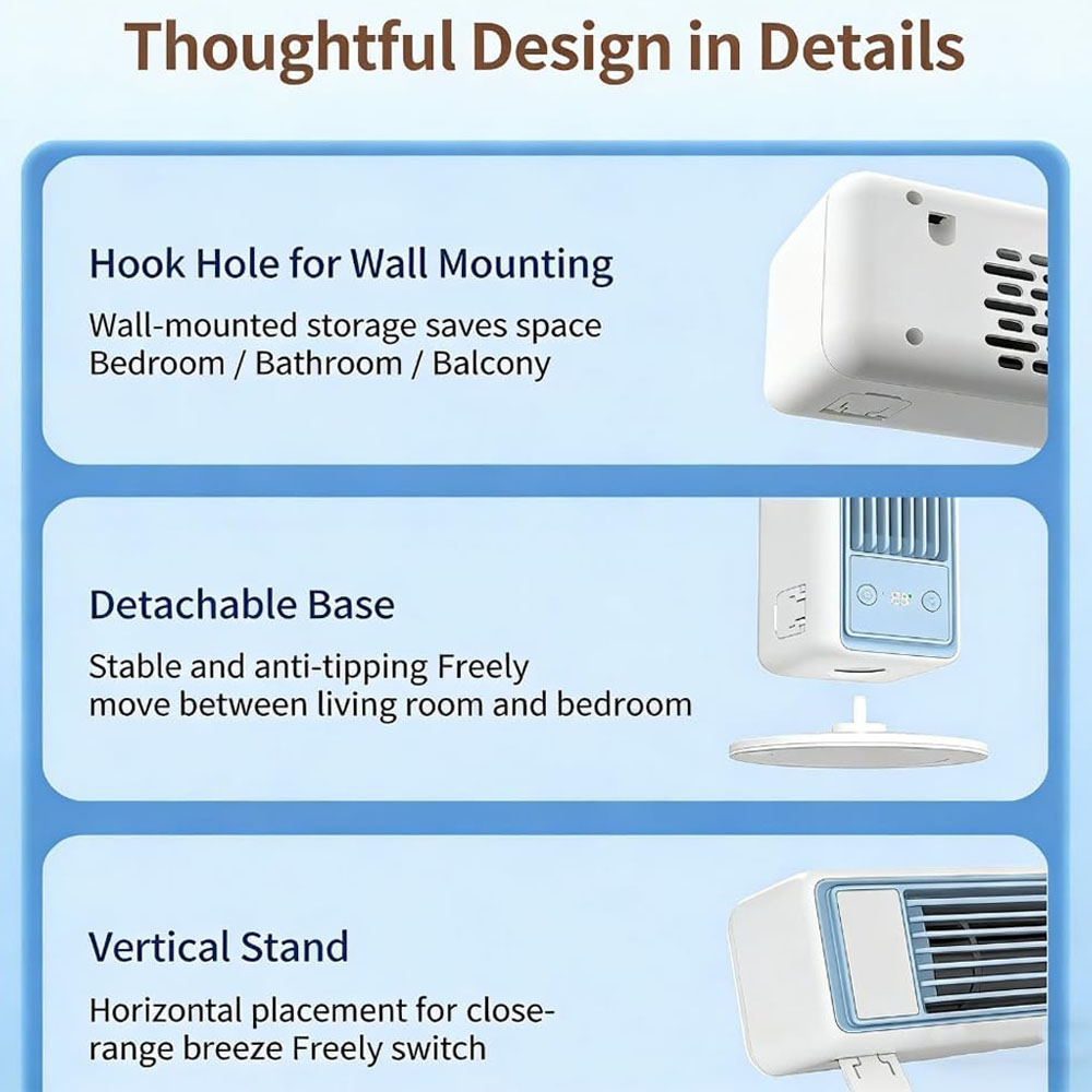 3600mAh USB Rechargeable Tower - Smart Home Ventilation recension och pris
