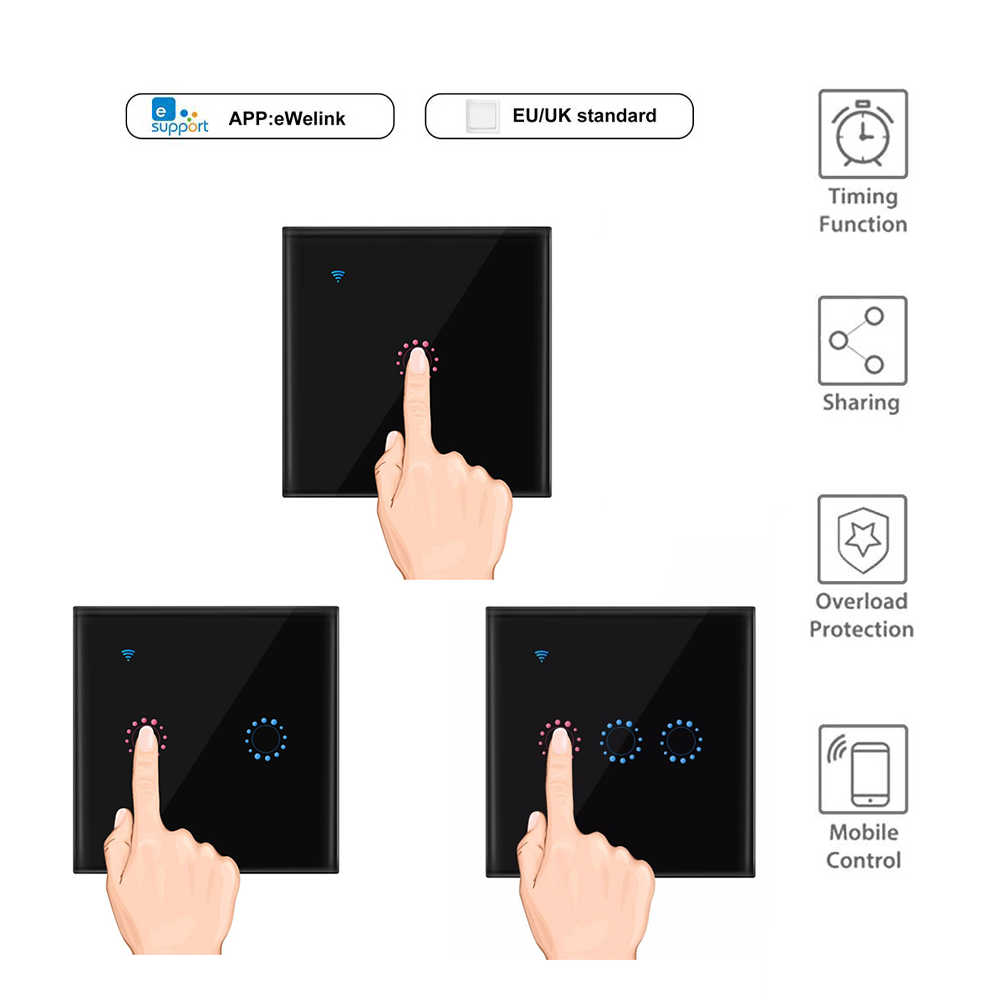 WiFi Smart Switch 10A 2200W/Ga - Smart Home Lighting Control recension och pris
