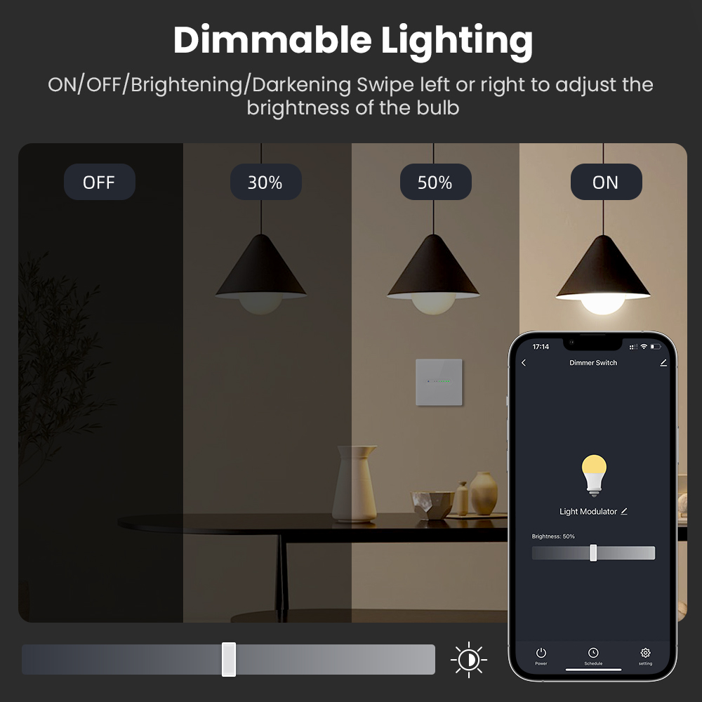 AVATTO WiFi 1/2 Gang Smart Dim - Smart Home Lighting Control recension och pris