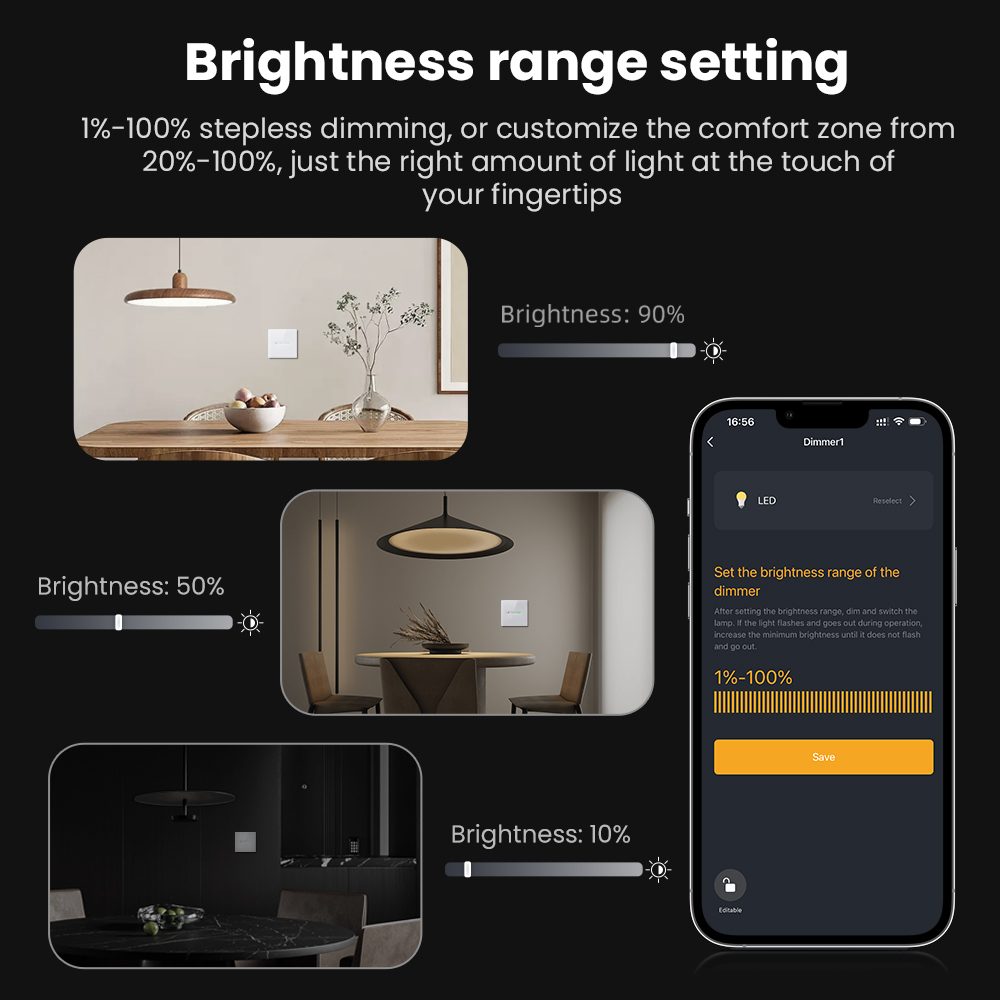 AVATTO WiFi 1/2 Gang Smart Dim - Smart Home Lighting Control recension och pris