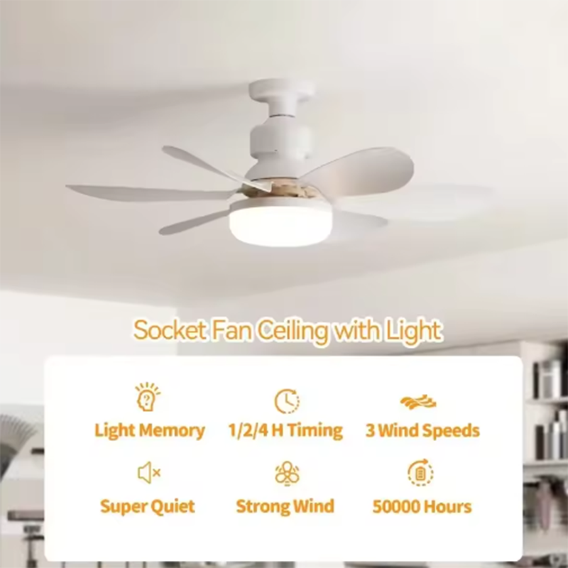 2026 Home E27 LED Ceiling Fan  - Smart Home Ventilation recension och pris