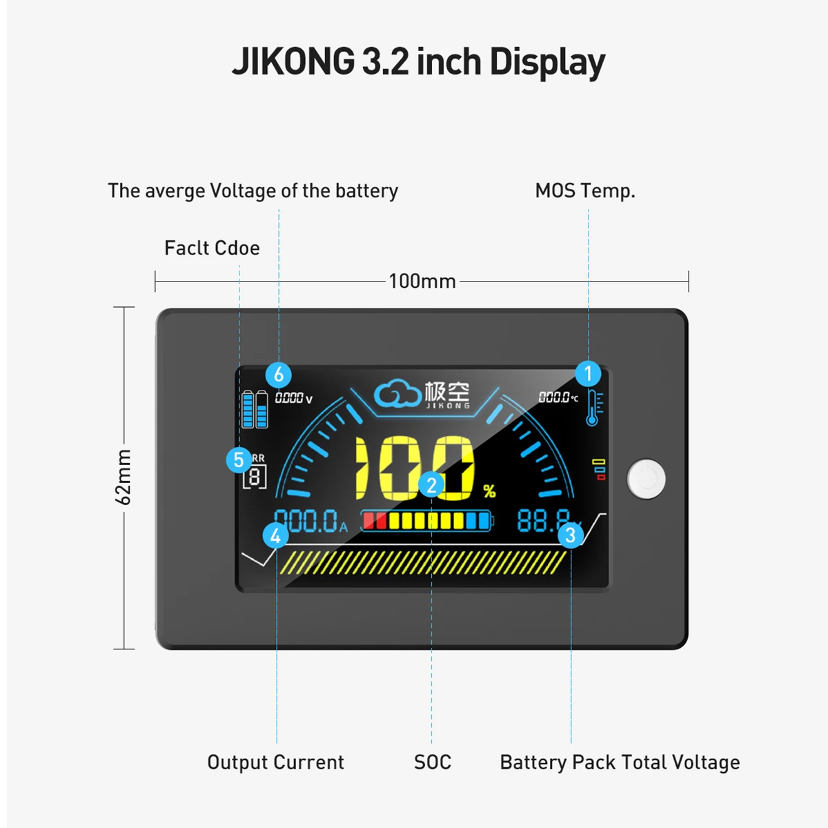 JIKONG V19 Display JKBMS 3.2 I - Smart Energy Monitor recension och pris